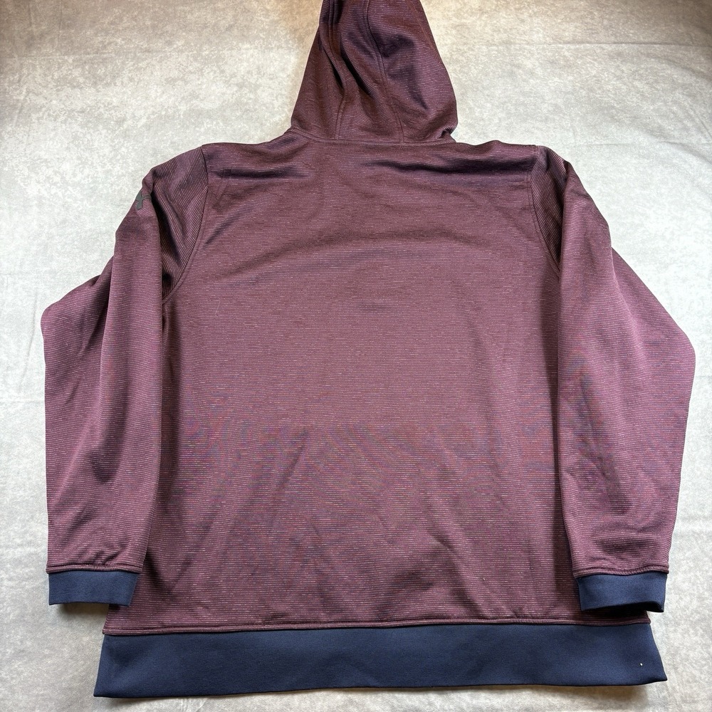 Under Armour Hoodie Mens 2XL Purple Burgundy Long Sleeve 1/4 Zip Pullover - Picture 10 of 10